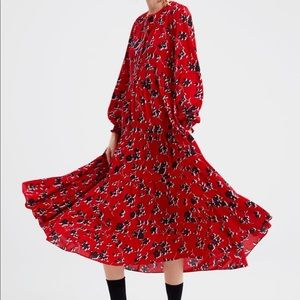 Zara floral print dress with